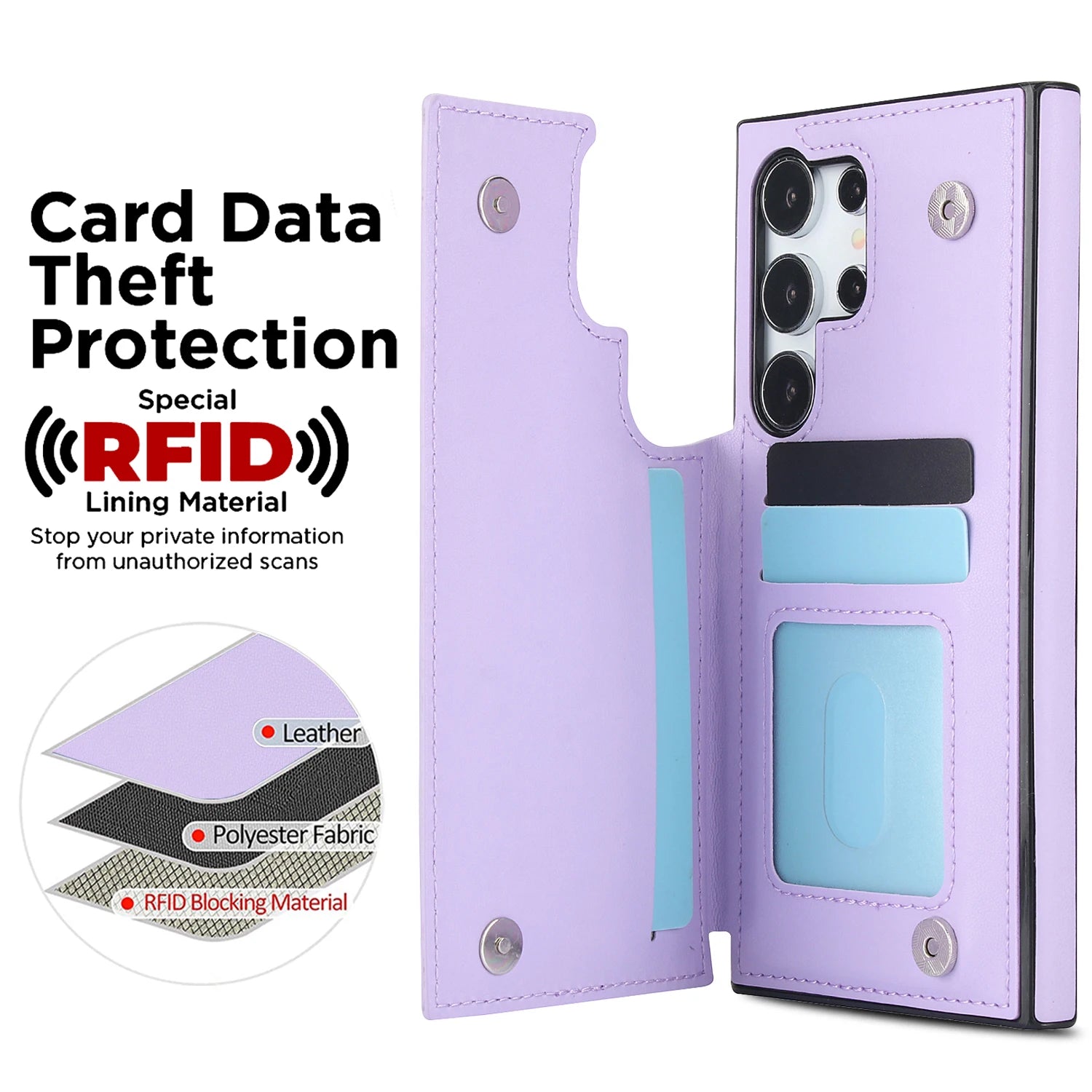 Asuwish Wallet Case for Samsung Galaxy S21.. S25 Ultra – Leather RFID Cover with Screen Protector & Stand
